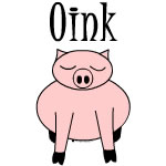 Pig Oink Text