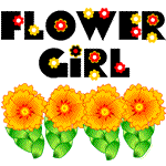 Flower Girl Orange Flowers